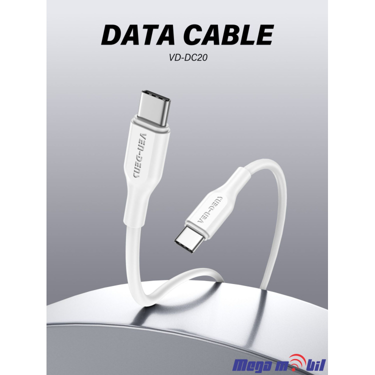 Data Kabel Type C PD VD-DC20CC 60W 1m FAST white